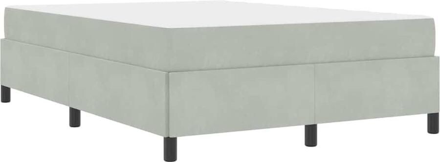 VidaXL Bedframe Anders Wit en Lichtgrijs 140 x 200 cm Fluweel