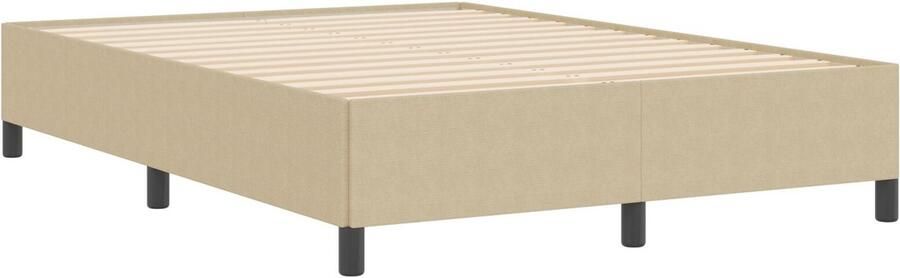 VidaXL Bedframe Lichtgroen Grijs Hout en Stof 140 x 200 cm - Foto 2