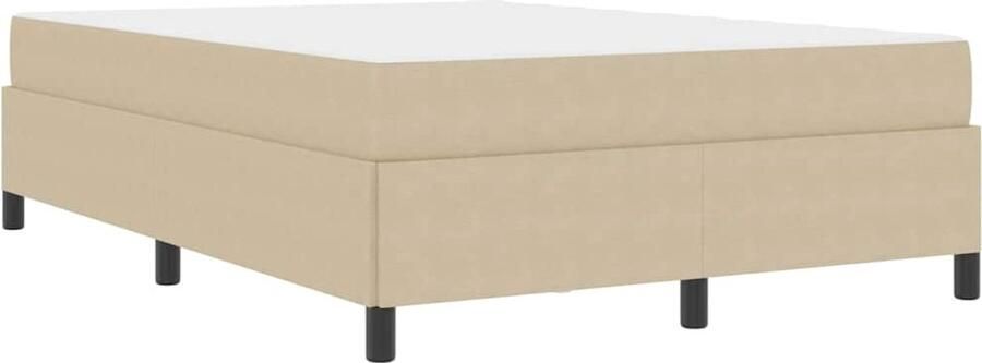 VidaXL Bedframe Anders Lichtgroen Grijs 140 x 190 cm Katoenen stof