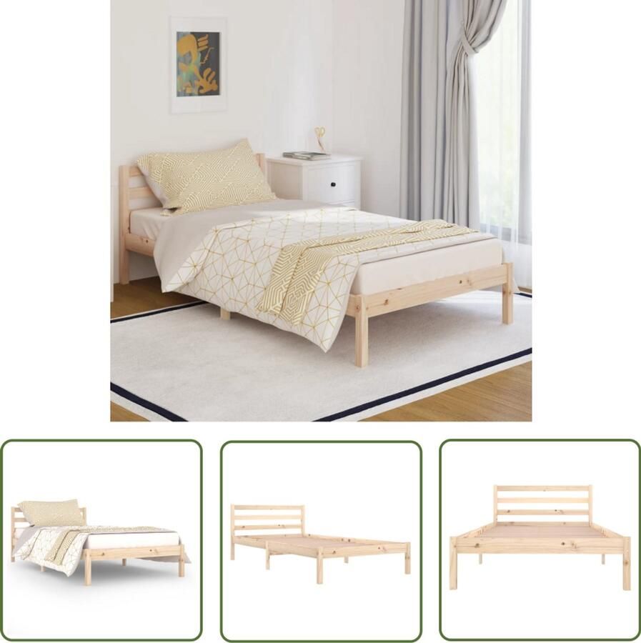 VidaXL -Bedframe-massief-grenenhout-100x200-cm - Foto 2