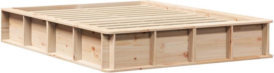 VidaXL Bedframe Massief grenenhout 140 x 190 cm Massief grenenhout