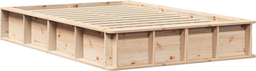 VidaXL Bedframe Massief grenenhout 140 x 200 cm Massief grenenhout