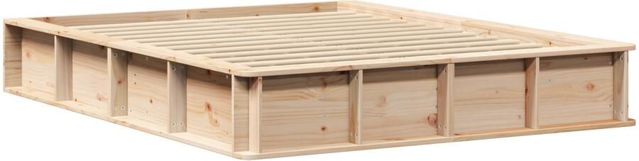 VidaXL Bedframe met opklapbare opbergruimte 160 x 200 cm massief vuren