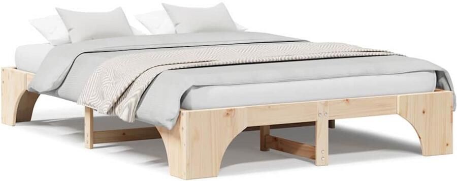 VidaXL Bedframe Massief grenenhout 150 x 200 cm Massief grenenhout