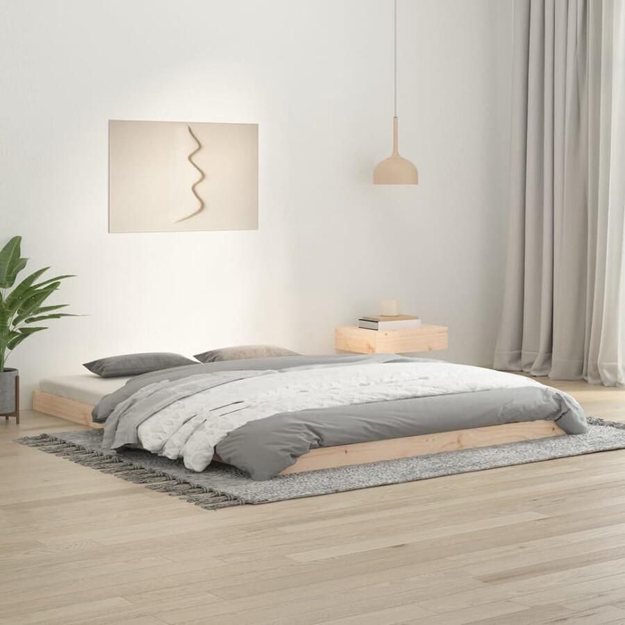 VidaXL Bedframe Massief Grenenhout 150x200 cm King Size Bed Massief Grenenhout Bed Houten Bedframe King Size Bedframe - Foto 2
