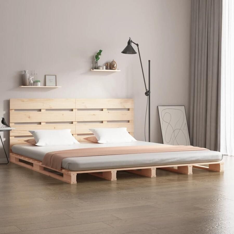 VidaXL Bedframe Massief Grenenhout 160x200 cm Houten Bed Massief Grenenhout Tweepersoons Bed Bedframe Classic Bed Vintage Bed Rustic Bed Bedroom Furniture Slaapkamer Meubels Bed Kopen - Foto 2