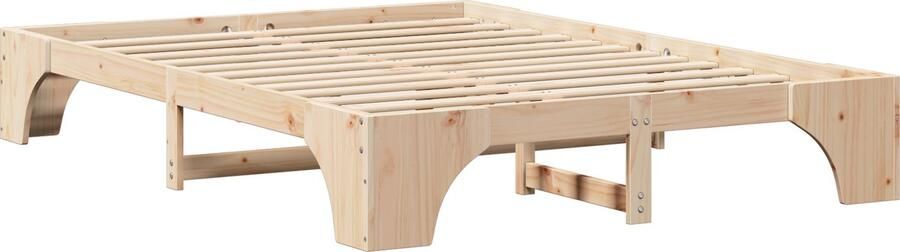 VidaXL Bedframe Massief grenenhout 160 x 200 cm Massief grenenhout