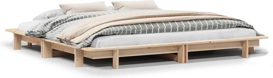 VidaXL Bedframe Massief Grenenhout 160x200 cm