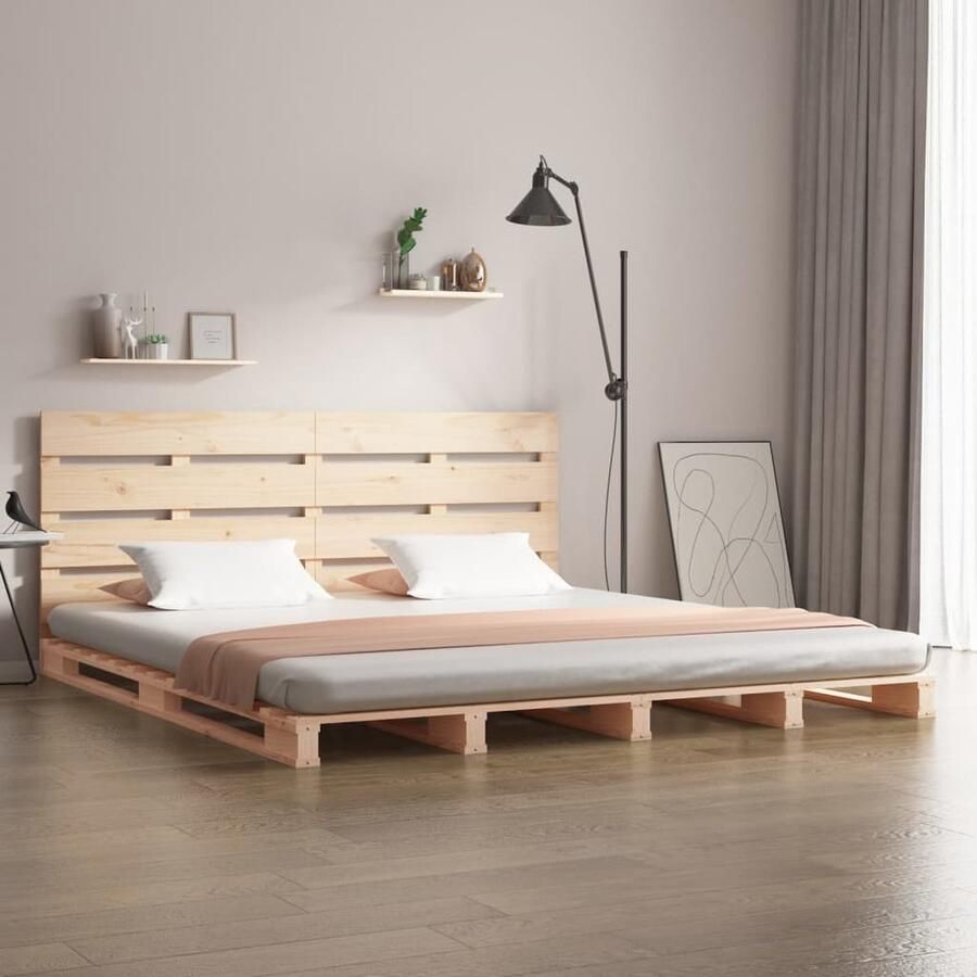 VidaXL Bedframe Massief Grenenhout 180x200 cm Houten Bed Massief Grenenhout Bedframe Tweepersoons Bed Kingsize Bed Lattenbodem Vintage Bed Landelijk Bed Moderne Slaapkamer Bedroom Furniture - Foto 2