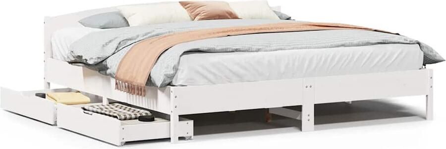 VidaXL Bedframe Massief Grenenhout 180x200 cm