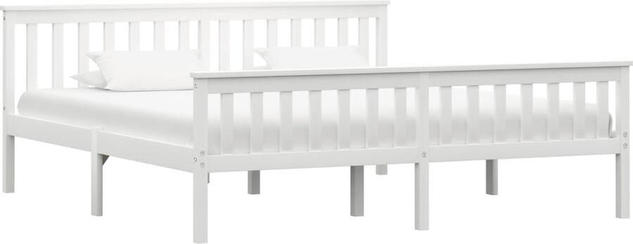 VidaXL Bedframe Massief Grenenhout 180x200 cm Wit Massief Hout Bed Grenenhouten Bed Modern Bed Witte Bed Tweepersoons Bed Boxspring Bed - Foto 2
