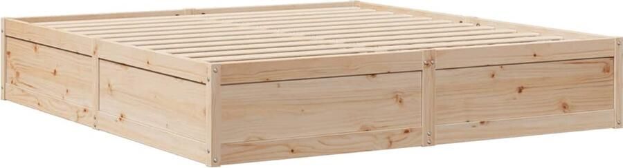 VidaXL Bedframe zonder matras massief grenenhout 200x200 cm - Foto 3
