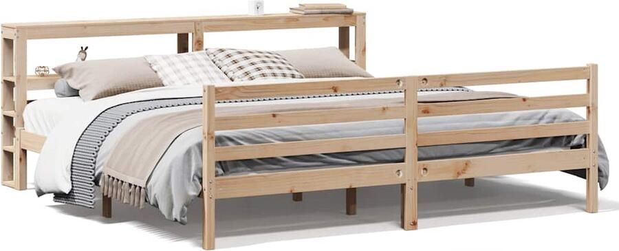 VidaXL Bedframe Massief Grenenhout 200x200 cm