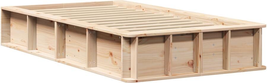 VidaXL Bedframe Massief grenenhout 90 x 190 cm Massief grenenhout - Foto 2