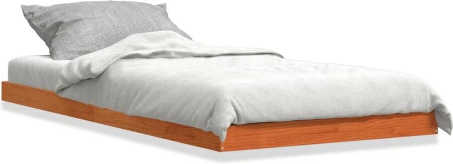 VidaXL -Bedframe-massief-grenenhout-wasbruin-90x200-cm