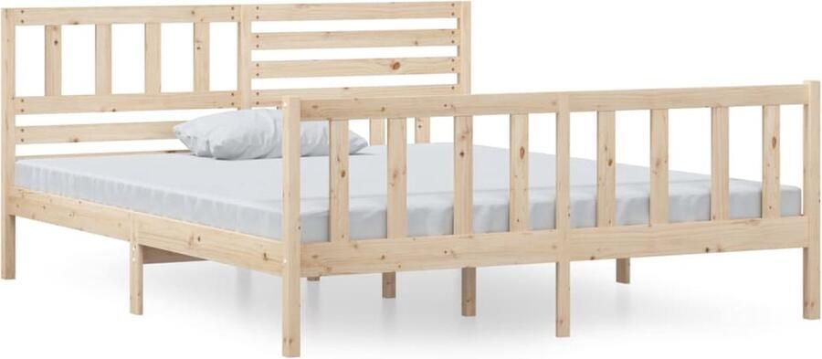VidaXL -Bedframe-massief-hout-140x190-cm - Foto 3