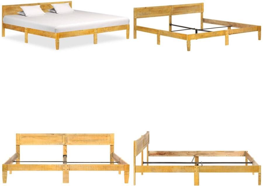 VidaXL Bedframe massief mangohout 200 cm Bedframe Bedframes Bed Frame Bed Frames