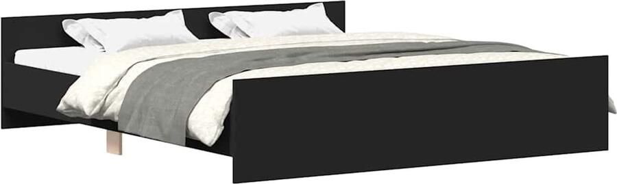 VidaXL -Bedframe-met-hoofd--en-voeteneinde-zwart-180x200-cm - Foto 2