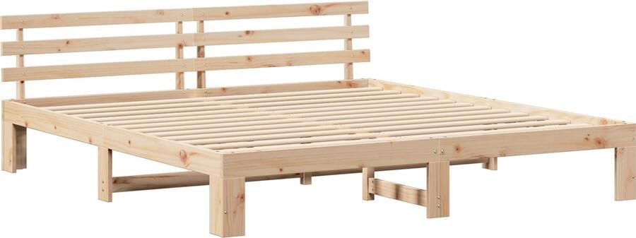 VidaXL Grenenhouten Bedframe Natuurlijk Massief grenenhout 200 x 200 cm