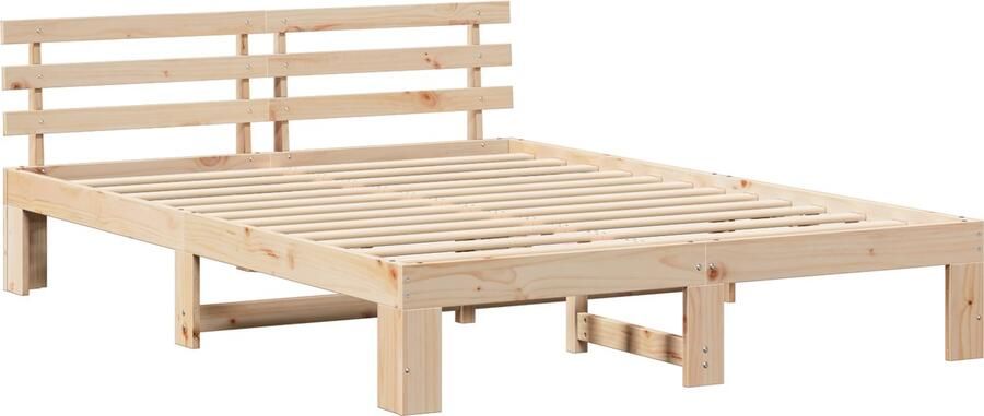VidaXL Natuurlijk Massief Grenen Bedframe Natuurlijk Massief Grenenhout - Foto 2