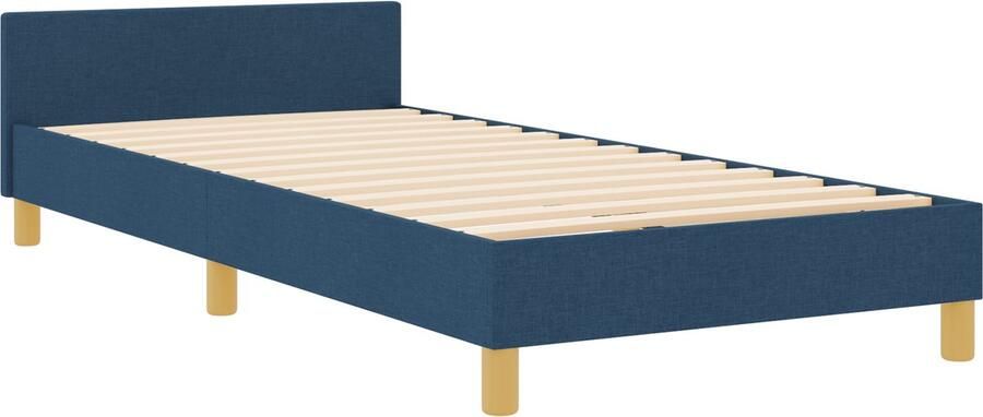 VidaXL Bedframe met hoofdeinde Blauw 100 x 200 cm Stof