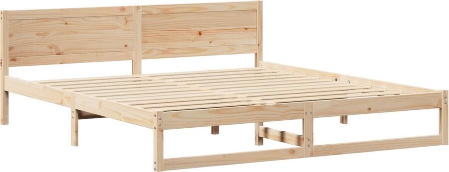 VidaXL Bedframe Natuurlijk Hout Massief Grenenhout 180 x 200 cm Duurzaam
