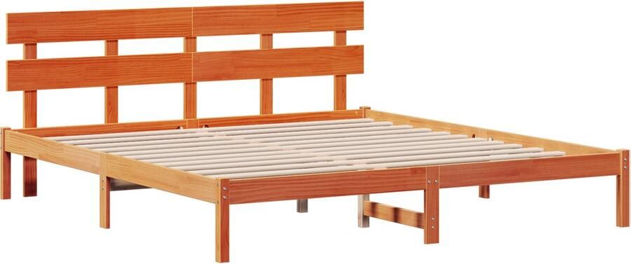 VidaXL Wax Bruin Grenen Bedframe Wax Bruin Massief Grenenhout 180 x 200 cm