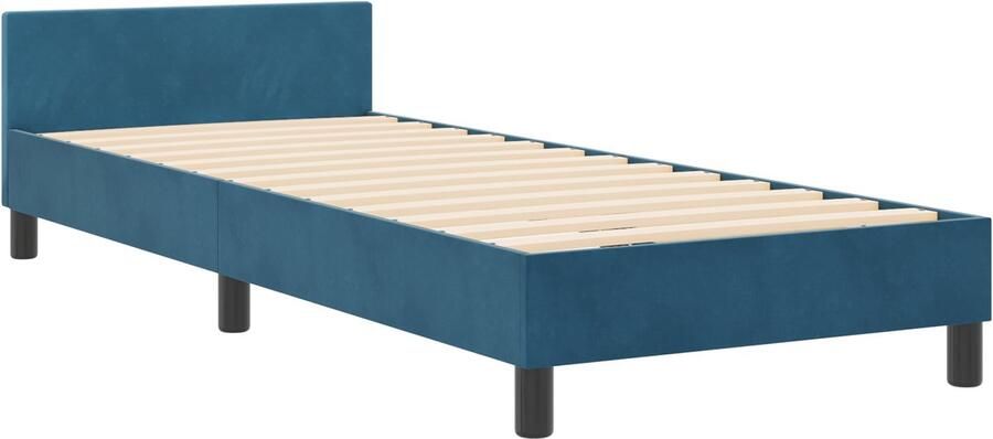 VidaXL Donkerblauwe Velvet Bedframe 80x200 cm