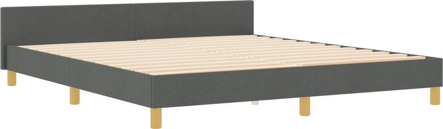 VidaXL Bedframe Donkergrijs Bewerkt hout 183 x 203 cm Duurzaam Bed