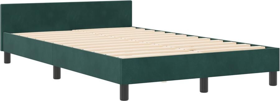 VidaXL Bedframe met hoofdeinde Donkergroen 120 x 200 cm Fluweel