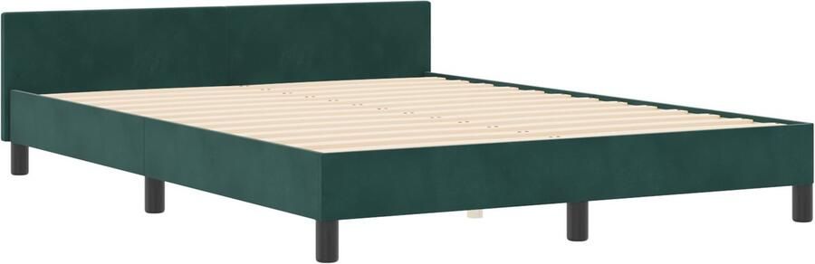 VidaXL Donkergroene Fluwelen Bedbalk 140x190 cm
