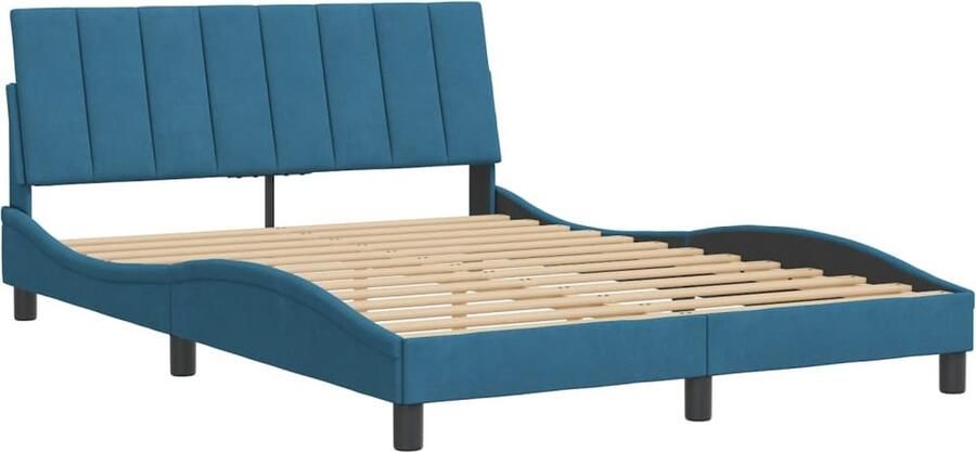 VidaXL Bedframe zonder matras Hanko fluweel blauw 120x200 cm - Foto 3