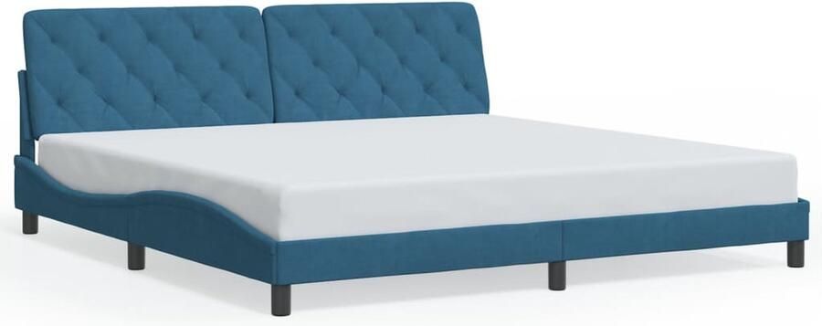 VidaXL -Bedframe-met-hoofdeinde-fluweel-blauw-200x200-cm