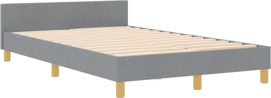 VidaXL Bedframe Lichtgrijs Bewerkt hout 120 x 190 cm Duurzaam Bedframe