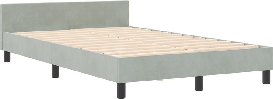 VidaXL Bedframe Lichtgrijs Fluweel 120 x 200 cm Stevig Bedframe
