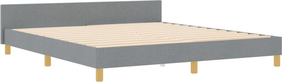 VidaXL Bedframe met hoofdeinde Lichtgrijs 180 x 200 cm Stof