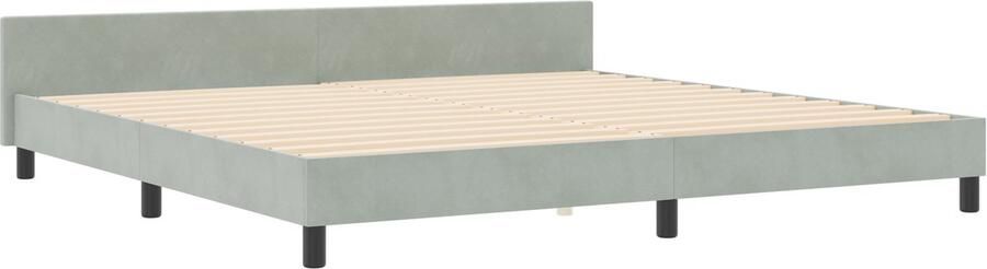 VidaXL Bedframe Lichtgrijs Fluweel 200 x 200 cm Bedframe Rechthoekig