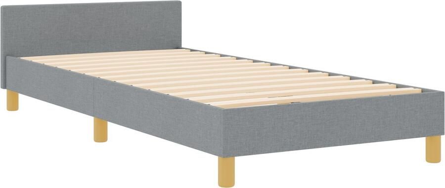 VidaXL Bedframe Lichtgrijs Engineered hout 80 x 200 cm Afneembare Hoezen
