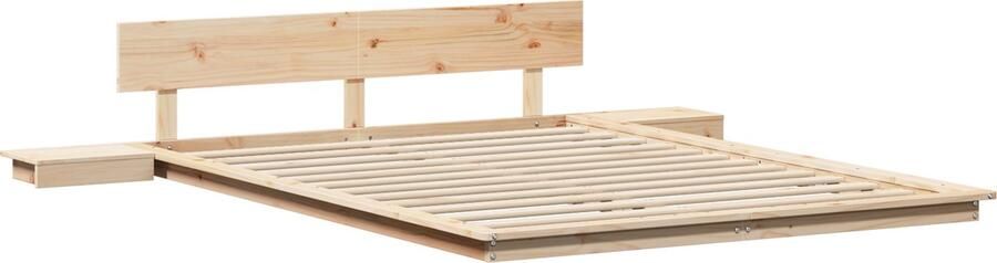 VidaXL Bedframe met hoofdeinde met opslag Bruin 160 x 200 cm Hout