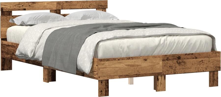 VidaXL Bedframe van Hout Natuurlijk Massief hout 120 x 200 cm Duurzaam - Foto 2