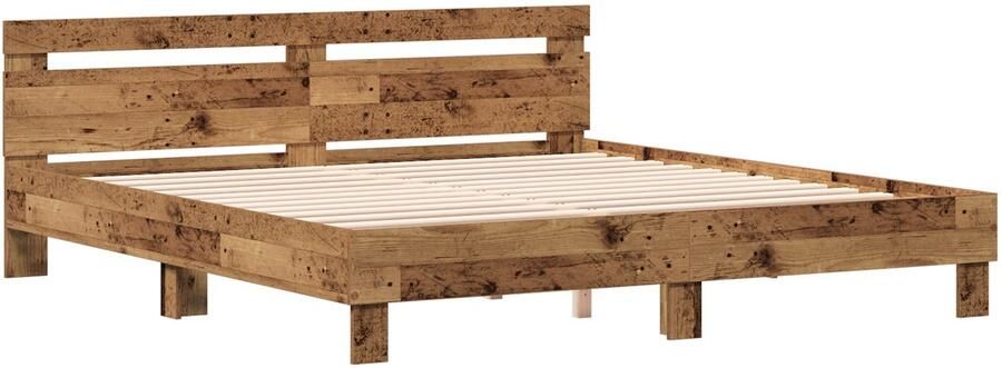 VidaXL Bedframe Oud Hout 180 x 200 cm Samengesteld hout en Spaanplaat