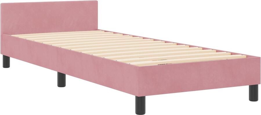 VidaXL Bedframe met hoofdeinde Roze 80 x 200 cm Fluweel
