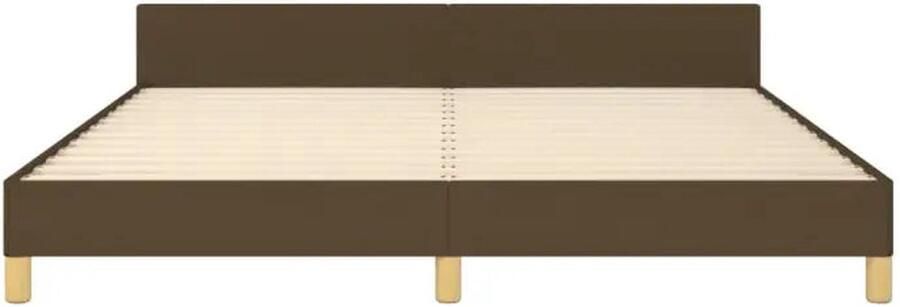 VidaXL -Bedframe-met-hoofdeinde-stof-donkerbruin-180x200-cm - Foto 8