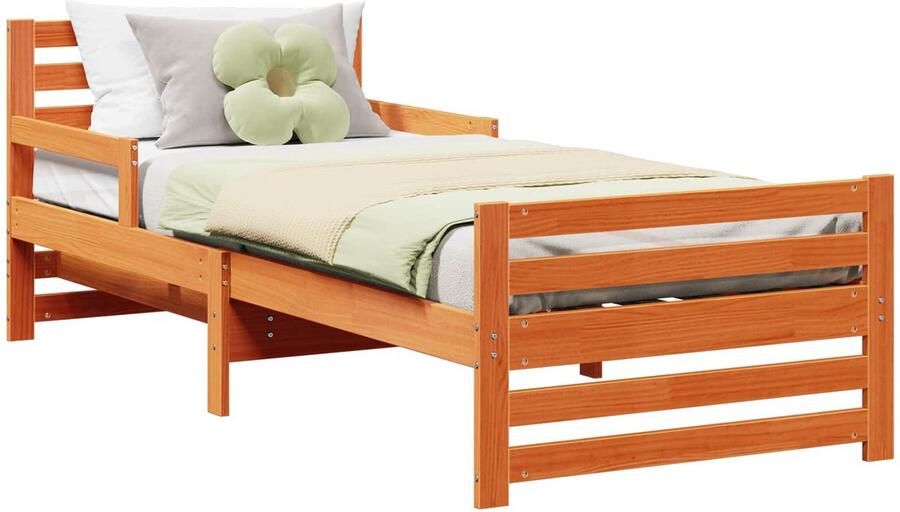 VidaXL Uitzetbare Bedbodem voor Kinderen Wasbruin 80 x 130 165 200 cm - Foto 2