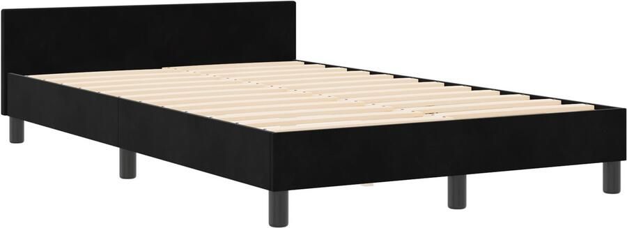 VidaXL Bed Frame Set van 2 Zwart Hout 207 x 126 x 118 128 cm