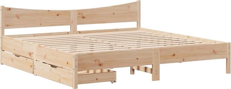 VidaXL Bedframe met Lades 180x200 cm Grenenhout