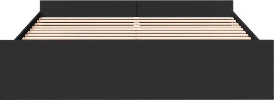 VidaXL -Bedframe-met-lades-bewerkt-hout-zwart-180x200-cm - Foto 2