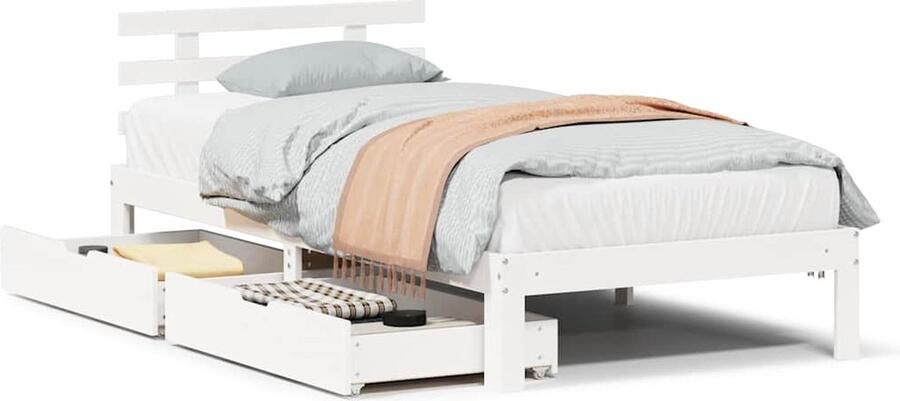 VidaXL Bedframe Met Lades Grenenhout 100x200 cm