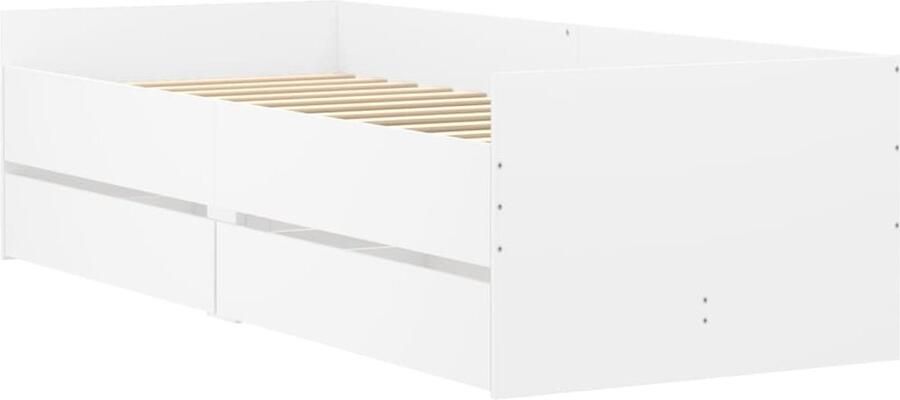 VidaXL -Bedframe-met-lades-wit-100x200-cm - Foto 2