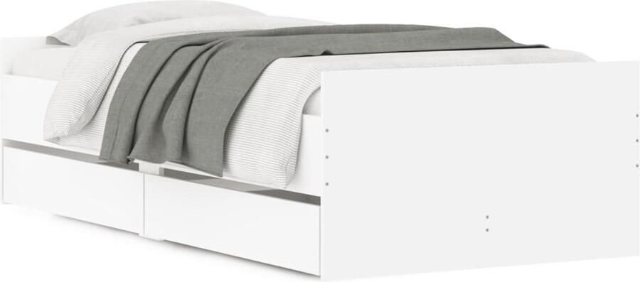 VidaXL -Bedframe-met-lades-wit-75x190-cm-Small-Single - Foto 4